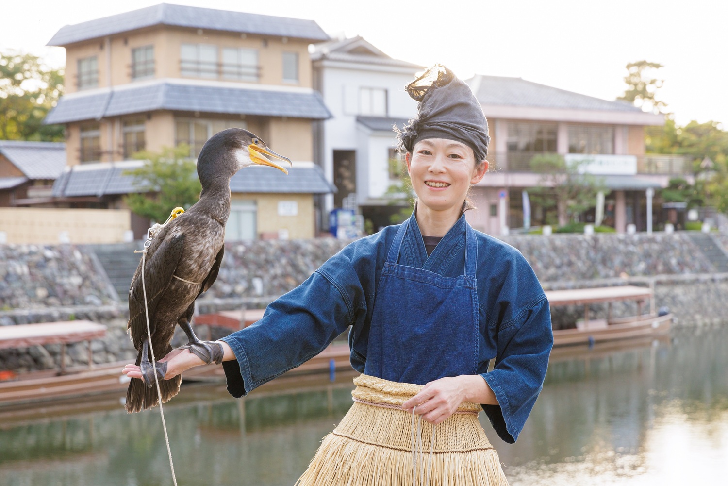 女性鵜匠